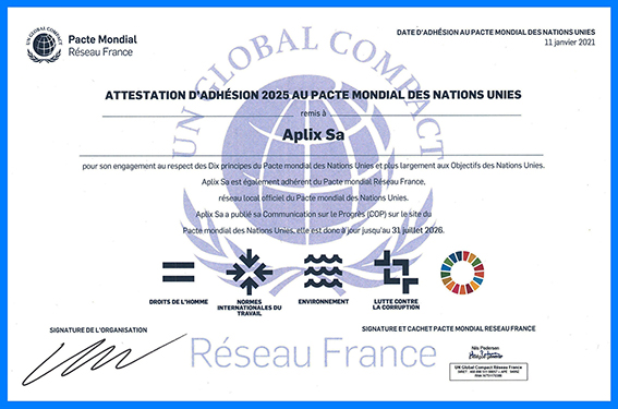 APLIX MEMBRE DU PACTE MONDIAL