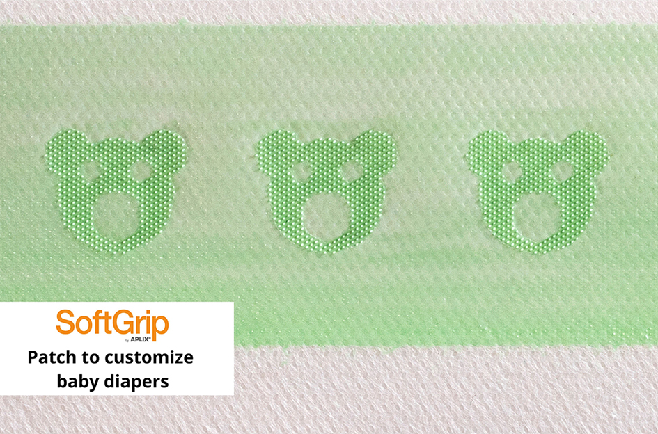 aplix hook and loop closure for diapers